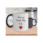 Fashion Ceramic Favorite Thing To Do Color Heat Changing Mug Gift