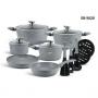 EDENBERG 15 Pcs Edenberg Heavy Duty Cookware Set