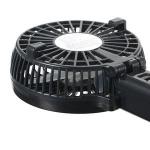 Generic Portable USB 18650 Battery Rechargeable Fan Ventilation Foldable Air Conditioning Fans Foldable Cooler Mini Operated Hand Held Cooling Fan For Outdoor Home (Black)