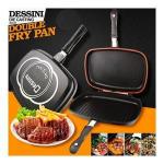 Dessini Double Pan Grill Non Stick 36cm FOR Meat - Black