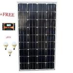 Sunnypex SOLAR PANEL (All Weather )  100Watts -18Volt +Free Solar Contoller ,3 Pieces 12v LED Bulb