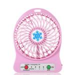 Generic Portable Rechargeable LED Light Fan Mini Desk USB Air