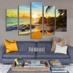 Generic High-end art micro-spray home restaurant living room canvas oil five lovely place