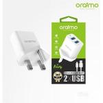 Oraimo 2X USB FAST TRAVEL ADAPTER CHARGER KIT