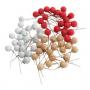 Generic 100x Mixed Artificial Berries Foam Fruit Stamens Christmas Multicolor