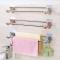 Generic BathLux Stainless Steel Double Rod Towel Bathroom Organizer