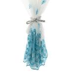 Generic Peacock Printed Window Curtain Tulle Voile Sheer Drape Living Room Bedroom Decor-Blue
