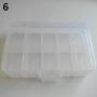 Generic Plastic 10 Slots Adjustable Jewelry Storage Box Pill Beads Holder Case Organizer-White