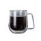 Generic 300ml Double Wall Heat Resistant Glass Cup Milk-Transparent