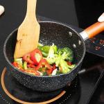 Generic 20Cm Stone Sauce Pan With Wooden Handle, Milk Pot Non-Stick