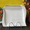 Generic 6 Pcs Deluxe Square Glass Dinner Plates - Thick Heavy Duty