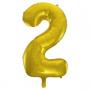 Generic Number 2 Foil Balloon Gold 32 Inches Non Helium Balloon