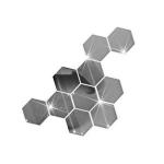 Generic Modern Mirror Decal Mural Wall Sticker Home Decor-Silver