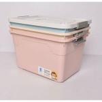 Generic 80L Large Plastic Storage Box With White Hinged Lid And Wheels Strong Stackable Container