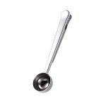 Generic Two-in-one 15ML Stainless Steel Sealed Clip Coffee Spoon