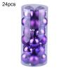Generic 24Pcs Christmas Ball Hanging Bauble New Year Wedding-Purple