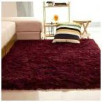 Fluffy 7 By 10 Luxurious Soft Fluffy Carpet Maroon