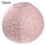 Generic Chinese Plum Blossom Hollow Hanging Paper Lantern-Light Pink