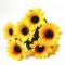Generic 1 Bouquet 7 Heads Artificial Sunflower Faux Silk Flowers Home Wedding Decor