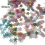 Generic 300Pcs Christmas Fake Snowflake DIY Wedding-Assorted Colors