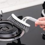 Generic Cleaning Brushes Scrubber For Tile Grout Pot Wall Garage Corner Gray
