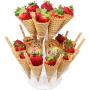 Generic Round Clear Acrylic Mini Ice Cream Cone Holder