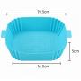 Generic Silicone AirFryer Pot Air Fryers Oven Baking Tray Blue