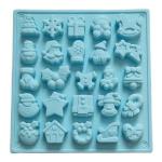 Generic Christmas Cake Mold Christmas Tree Dessert Cake Mould Kitchen Pastry Tool Blue