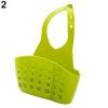 Generic Sink Sponge Holder 2 Bags Holes Tap Hanging Strainer-Green