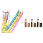Davis Eyebrow Shaper Razor(3pcs) +  3Pcs Eye,Lip Liner Pencil
