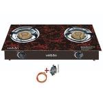 VELTON Two Burner - Glass Top + Regulator & Pipe