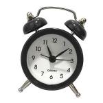 Generic Loud Bell Snooze Alarm Clock - 12 Hour Display, Tabletop Quartz Black