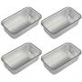 Generic 4Pcs Aluminum Alloy Loaf Tin Rectangular
