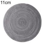Generic Round Heat Insulation Table Mug Mat Pad Placemat Non-slip Coasters Home Decor-Dark Gray