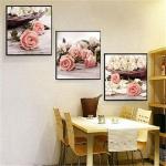 Generic 40x40cm 3 Piece K Modern Wall Canvas Pictures Rose Flowers H