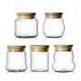 Generic Mini Glass Bottles with Lid Clear Glass Container with Cork Tea Candy Food Storage ContainersTransparent