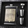 Generic Hip Flask Set 8OZ Old Jack Patch Core