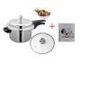 Matrix Pressure Cooker With Glass Lid , Silver, 5 L +free Sticker