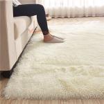 Fluffy Soft Fluffy Carpet 5*8  5 By 8 Carpets Cream White