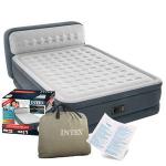 Intex Inflatable Air Mattress With Headrest, Integrated Inner Pump