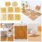 Generic Wooden Bamboo Pot Coaster-6pcs