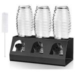 Generic Dish Drainer for SodaStream and Emil Bottles with Lid Holder,Stainless Steel Bottle Holder,with Draining Pad and Brush B