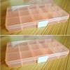 Generic 15 Slots Removable Transparent Jewelry Pill Storage Box Cases Holder Organizer-Orange
