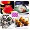 Generic Hemispherical 6 Hole Food Grade Silicone Mold For Chocolate Purple
