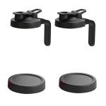 Generic Wide Mouth Mason Jar Lids,2Pcs Flip Cap With Handle & 2PCS