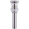 Generic Sink Drain Without Overflow Bathroom Popup Drain Assembly Stopper Vessel Sink Brushed Brass, Silver