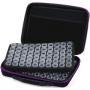Generic Diamond Storage Box with 120 Plastic Containers for Painting Accessory Tool Nail Art Storage Bag with Zipper Purple