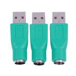 Generic 3 Pcs Keyboard Mouse USB Male 2.0 to PS/2 Female Mini DIN 6P Connector