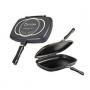 Dessini Original Double Pan /Meat Grill+ Non Stick - Black 36CM