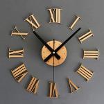Generic DIY Luxury 3D Roman Numerals Wall Clock Large